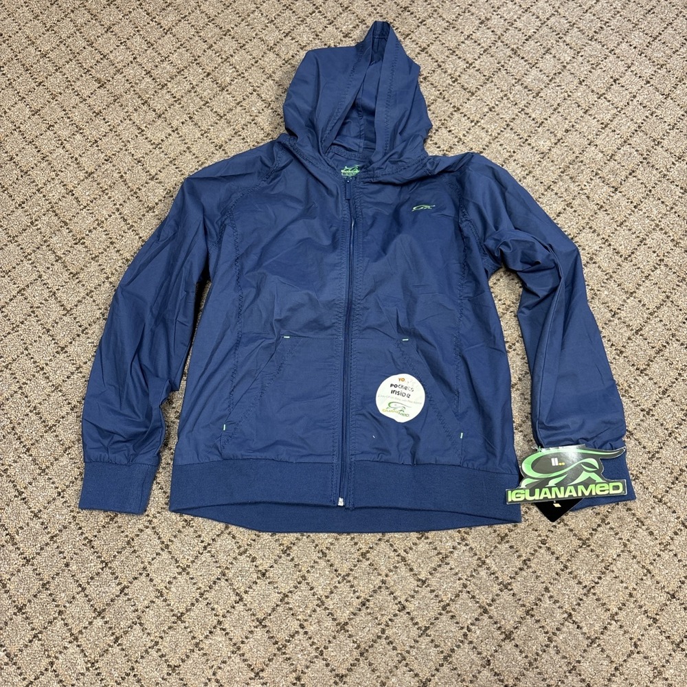 Iguana xl  Women's Scrub  hoodie LIGHT WEIGHT  jacket ‎  NWT